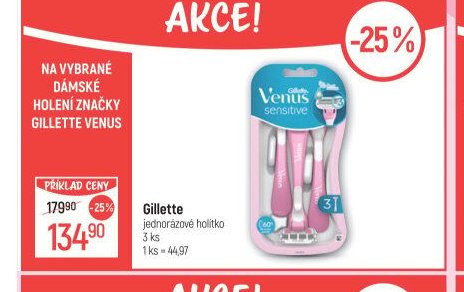 Gillette jednorázové holítko 3 ks