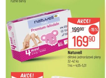 Natuvell dětské jednorázové pleny