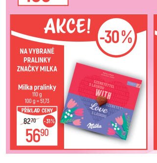 Milka pralinky