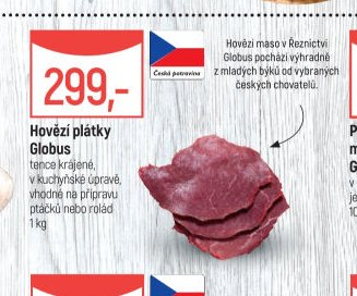 Hovězí plátky Globus