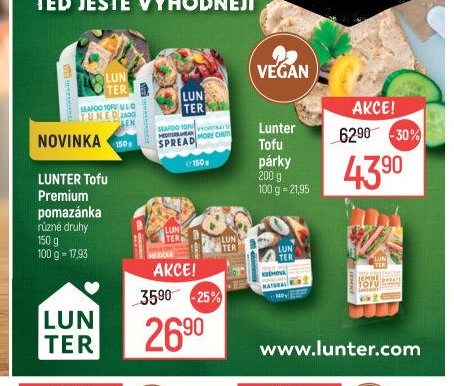 LUNTER Tofu Premium pomazánka
