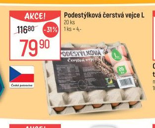 Podestýlková čerstvá vejce L