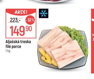Aljašská treska file porce