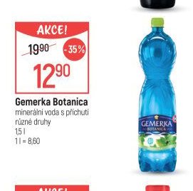 Gemerka Botanica minerální voda s příchutí