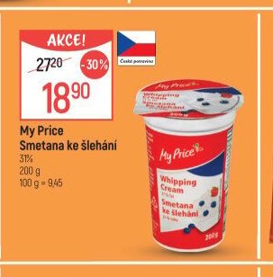 My Price Smetana ke šlehání