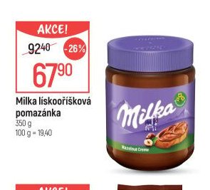 Milka lískooříšková pomazánka