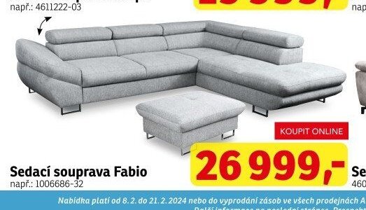 Sedací souprava Fabio - ASKO akcniletaky.com