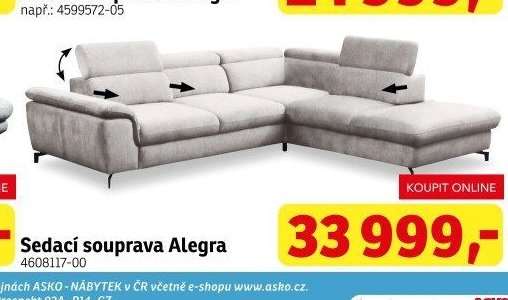 Sedací souprava Alegra - ASKO akcniletaky.com