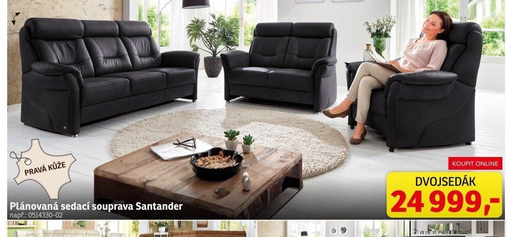 Plánovaná sedací souprava Santander - ASKO akcniletaky.com