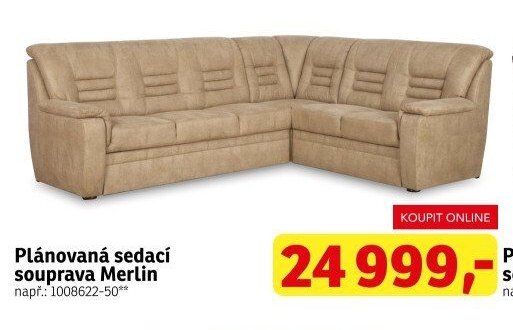 Plánovaná sedací souprava Merlin - ASKO akcniletaky.com
