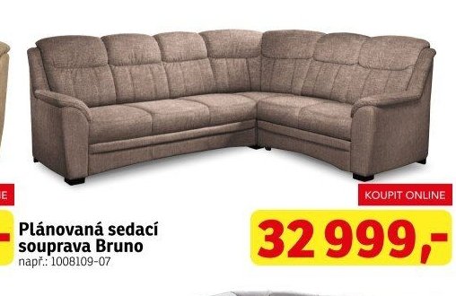Plánovaná sedací souprava Bruno - ASKO akcniletaky.com