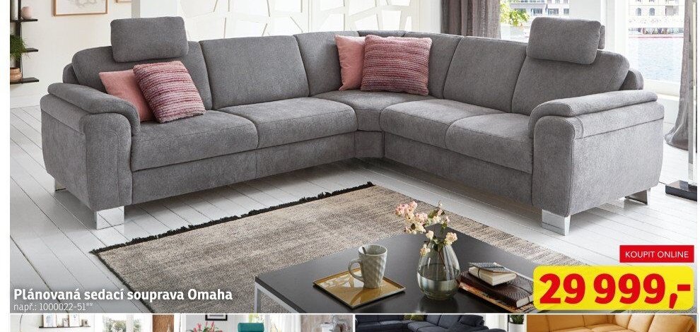Plánovaná sedací souprava Omaha - ASKO akcniletaky.com