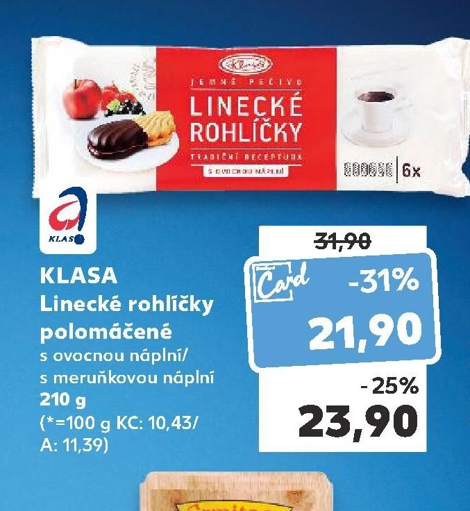 KLASA Linecké rohlíčky polomáčené