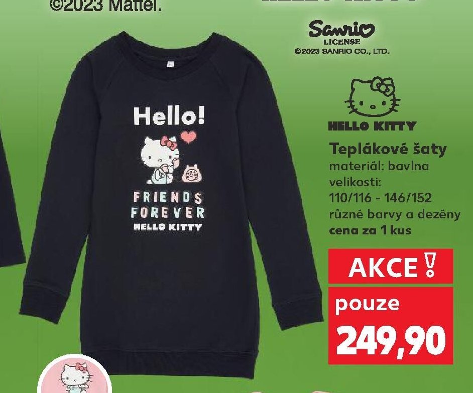 Hello Kitty Teplákové šaty