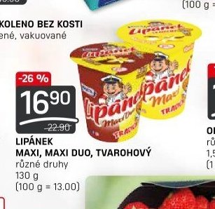 LIPÁNEK MAXI, MAXI DUO, TVAROHOVÝ