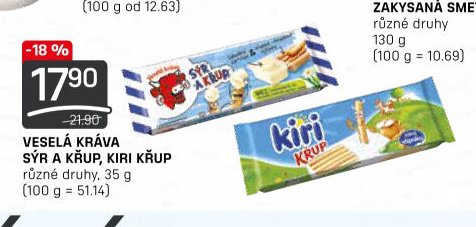 VESELÁ KRÁVA SÝR A KŘUP, KIRI KŘUP