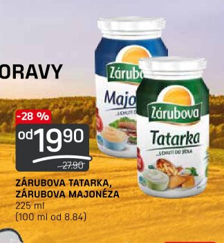 ZÁRUBOVA TATARKA, ZÁRUBOVA MAJONÉZA