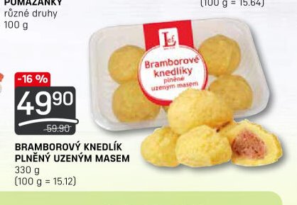 BRAMBOROVÝ KNEDLÍK PLNĚNÝ UZENÝM MASEM