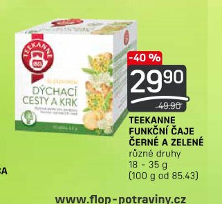 TEEKANNE FUNKČNÍ ČAJE ČERNÉ A ZELENÉ