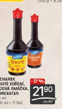 Kucharek tekuté koření, sójová omáčka, worcester