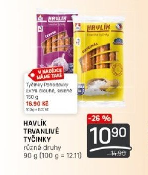 HAVLÍK TRVANLIVÉ TYČINKY