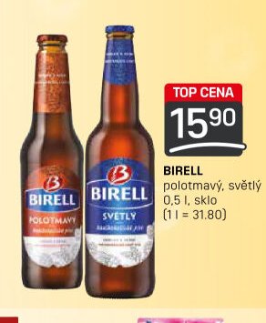 Birell polotmavý, světlý 0,5 l, sklo