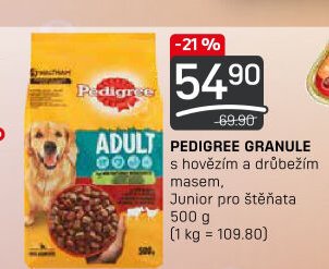 Pedigree granule s hovězím a drůbežím masem, Junior pro štěňata 500 g