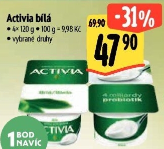 Bílý jogurt Activia Danone