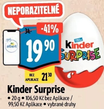 Čokoládové vajíčko s překvapením Kinder Surprise