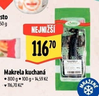 Makrela kuchaná mražená Kimbex