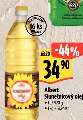 Slunečnicový olej Albert