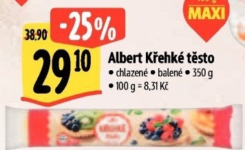 Těsto křehké na koláč Albert