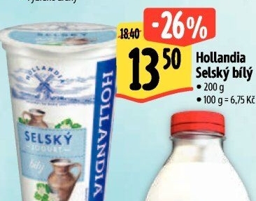 Bílý jogurt selský Hollandia