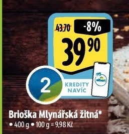 Brioška Mlynářská žitná Albert