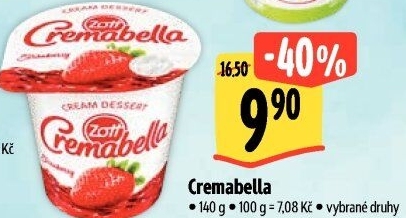 Dezert zakysaný Cremabella Zott