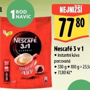 Instantní káva porcovaná 3v1 Nescafé