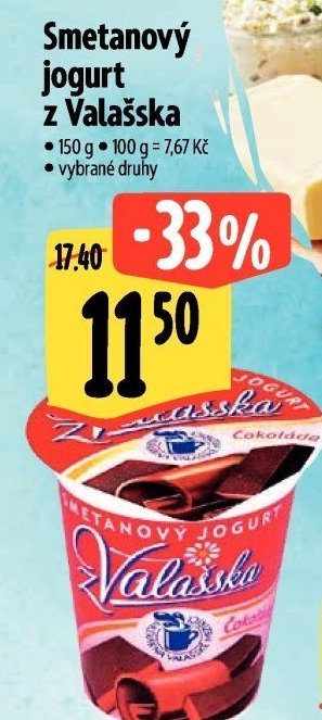 Jogurt smetanový ochucený z Valašska Mlékárna Valašské Meziříčí