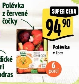 Menu box Polévka z červené čočky Albert