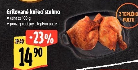 Stehno kuřecí grilované