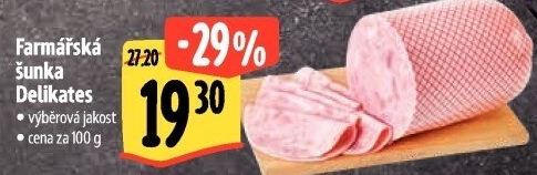Šunka farmářská delikates výběrová