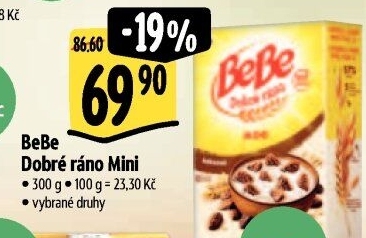 Sušenky BeBe Dobré ráno mini Opavia
