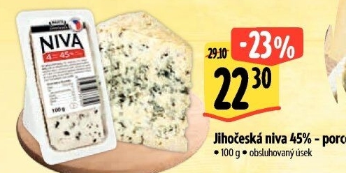 Sýr Niva Jihočeská 45% Madeta