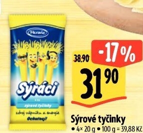 Sýrové tyčinky Sýráci Moravia
