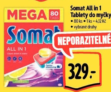 Tablety do myčky All in 1 Somat
