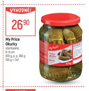 My Price Okurky