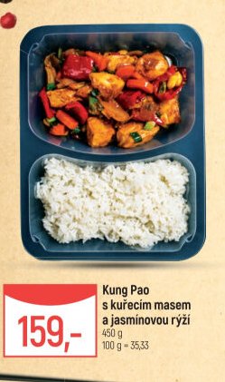 Kung Pao s kuřecím masem a jasmínovou rýží