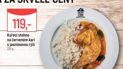 Kuřecí stehno na červeném kari s jasmínovou rýží