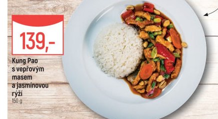 Kung Pao s vepřovým masem a jasmínovou rýží