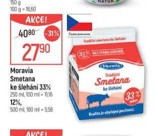 Moravia Smetana ke šlehání 33%