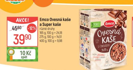Emco Ovesná kaše a Super kaše